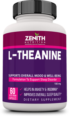 Zenith Nutrition Nutrition L-Theanine 100mg 60 Nos Lab tested(60 No)
