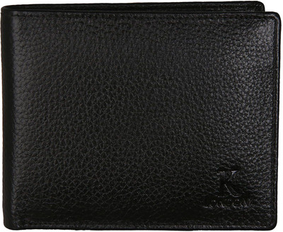 76% OFF on K London Men Casual, Formal Black Genuine Leather, Fabric Wallet(9 Card Slots)