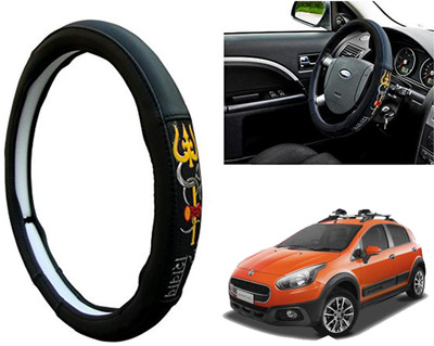 WolkomHome Steering Cover For Fiat Avventura(Black, Leatherite)