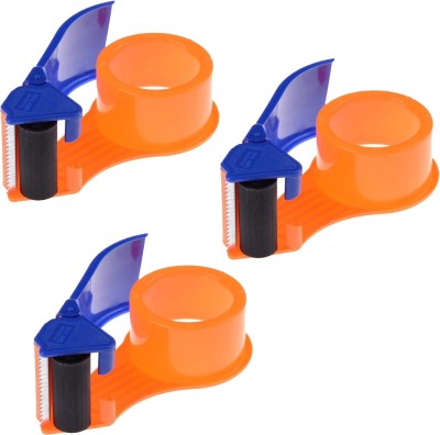 GLAMAXY Single side handheld Tape Dispensers (Manual)(Set of 3, Multicolor)