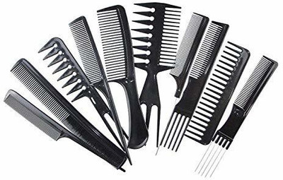 JOTKAPARKASH Set of 10 Professional Hair Cutting & Styling Comb Kit
