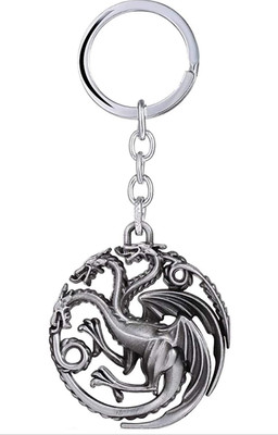 RAJ Game Of Thrones Targaryen 3 Headed Dragon Keychain Key Chain