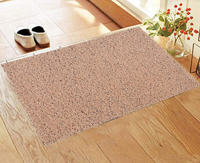 KUBER INDUSTRIES Rubber Door Mat(Cream, Free)