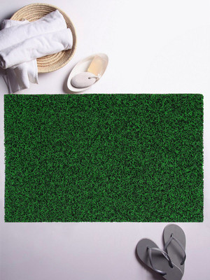 KUBER INDUSTRIES Rubber Bathroom Mat(Green & Black, Free)