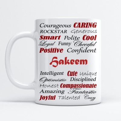 Beautum Amazing Personality Hakeem (350) ml Good Personality White Ceramic Coffee Mug(350 ml)