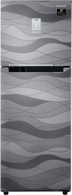 SAMSUNG 253 L Frost Free Double Door 3 Star Convertible Refrigerator  (Inox Wave, RT28T3753NV/HL)