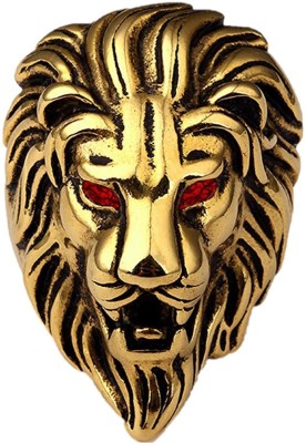 Kolva Golden Color Lion Head Stainless Steel Gold Plated Ring Stainless Steel Cat's Eye Gold Plated Ring