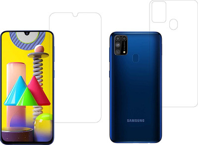 SOLIVAGANT Front and Back Tempered Glass for Samsung M31(Pack of 2)