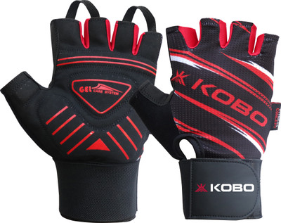 KOBO WTG-37 Gym Gloves for Weight Lifting Exercise & Fitness with Wrist Support Gym & Fitness Gloves(Multicolor)