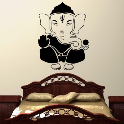 SUDARSHAN DESIGNS 71 cm Lord Ganesha Wall Decal Self Adhesive Sticker(Pack of 1)