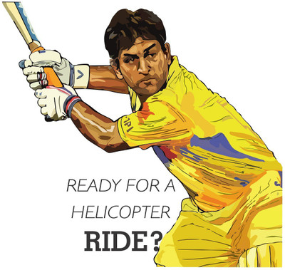 Littlebuds 70 cm M S Dhoni Removable Sticker(Pack of 1)