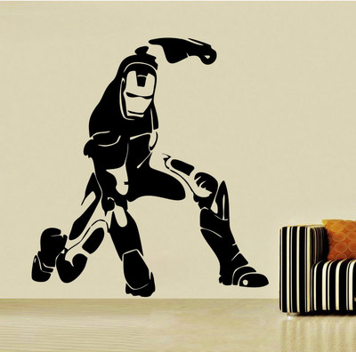 SUDARSHAN DESIGNS 43 cm Iron Man Abstract Wall Decal Self Adhesive Sticker(Pack of 1)