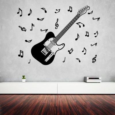 SUDARSHAN DESIGNS 73 cm Guitar Stings Wall Decal Self Adhesive Sticker(Pack of 1)