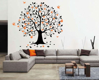 Sticker Hub 81 cm Birds on Tree Wall Decal Self Adhesive Sticker(Pack of 1)