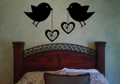 Sticker Hub 56 cm Love Birds Wall Decal Self Adhesive Sticker(Pack of 1)