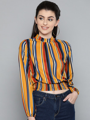 HARPA Casual Full Sleeve Floral Print Women Multicolor Top