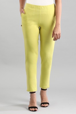 Aurelia Regular Fit Women Yellow Trousers