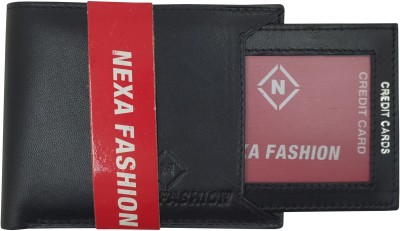 NEXA FASHION Men Casual Black Genuine Leather Wallet(6 Card Slots)