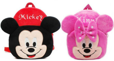 A Little Swag BM-New combo of 2 red mickey, pink minnie45.9 12 L Backpack(Multicolor)