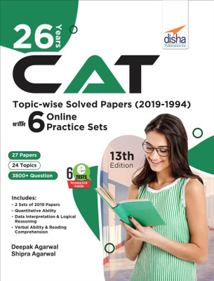 26 Years Cat Topic-Wise Solved Papers (2019-1994) with 6 Online Practice Sets(English, Paperback, unknown)