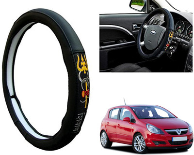 WolkomHome Steering Cover For Nissan Micra(Black, Leatherite)