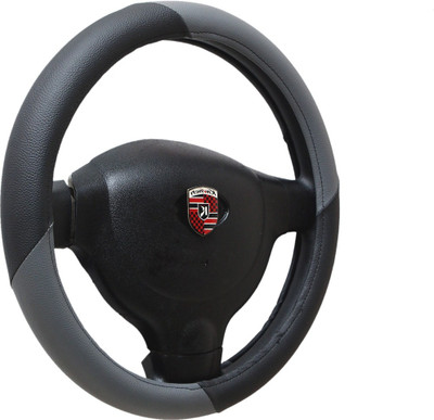 Kavach Steering Cover For Tata Indica Vista(Grey,Black, Leatherite)