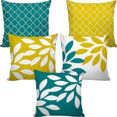 BLUEDOT Polyester Cushions Cover(Pack of 5, 40 cm*40 cm, Multicolor)