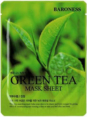 Baroness Green Tea Mask Sheet (Pack of 2)(42 ml)