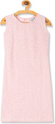 CHEROKEE Girls Calf Length Casual Dress(Pink, Sleeveless)