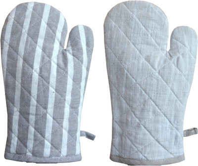 PRIDE APPAREL Grey Cotton Kitchen Linen Set(Pack of 2)