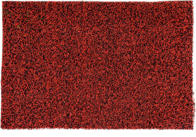 KUBER INDUSTRIES Rubber Door Mat(Red & Black, Free)