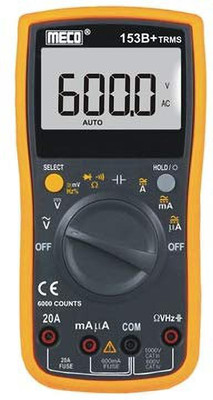 Meco 153 B + 3 Digit/6000 Count TRMS Auto Ranging Digital Multi Meter with Holster Digital Multimeter(6000 Counts) Meco 153 B + 3 Digit/6000 Count TRMS Auto Ranging Digital Multi Meter with Holster Digital Multimeter(6000 Counts)