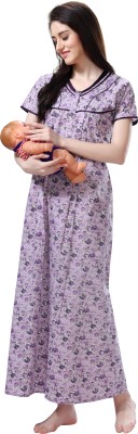 AV2 Women Maternity/Nursing Nighty(Purple)