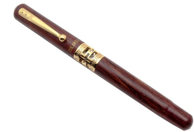 Ledos Stylish Insight Unique Dark Wood Designer & Gold Roller Ball Pen(Ink Color - Blue)