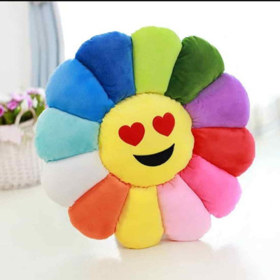 VIDIYA TRADERS Microfibre Smiley Cushion Pack of 1(Multicolor)