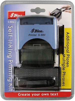 SHINY SELF INKING PRINTING KIT S - 884 SELF MAKING STAMP SELF INKING(STANDERD, BLUE)