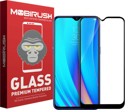 MOBIRUSH Edge To Edge Tempered Glass for Realme C3(Pack of 1)