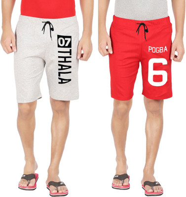 HOTFITS Graphic Print Men Multicolor Basic Shorts