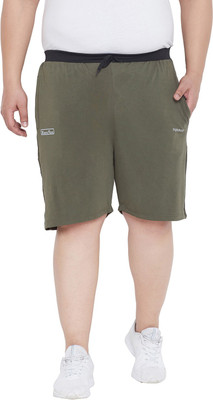 bigbanana Solid Men Green Running Shorts