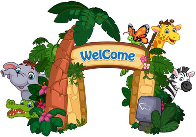 Littlebuds 80 cm Welcome Removable Sticker(Pack of 1)