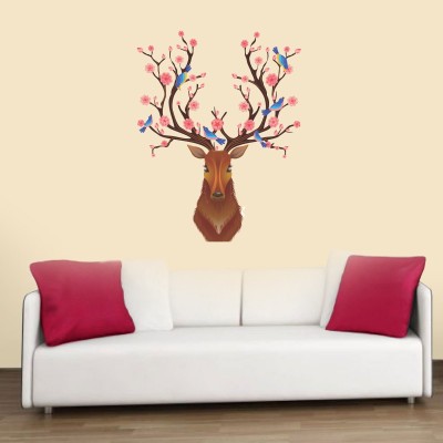 STICKER STUDIO 46 cm Deer Reusable Sticker(Pack of 1)