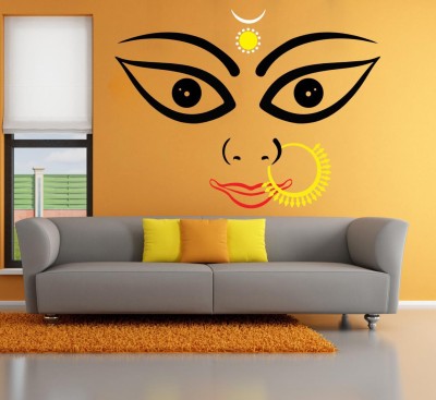 Sticker Hub 59 cm Maa Durga Face Art Wall Decal Self Adhesive Sticker(Pack of 1)