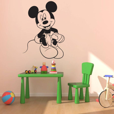 SUDARSHAN DESIGNS 50 cm Mickey Mouse Wall Decal Self Adhesive Sticker(Pack of 1)