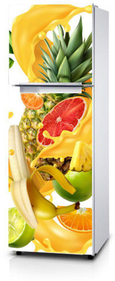 Printart 160 cm Fruit Fridge Sticker, Wallpaper, Warp, Skin,Decals, 3D Sticker. Self Adhesive Sticker(Pack of 1)