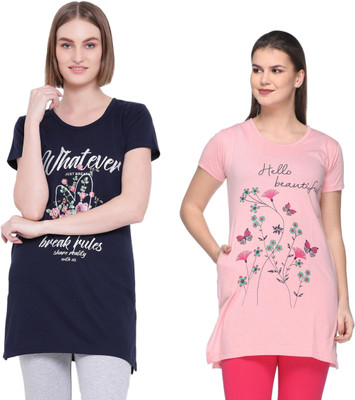 IN Love Graphic Print Women Round Neck Multicolor T-Shirt