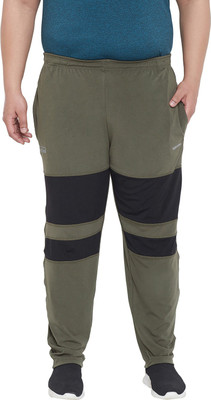 bigbanana Colorblock Men Green Track Pants