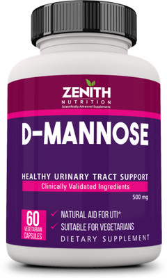 Zenith Nutrition Nutrition D-Mannose 500mg - 60 capsules Lab tested(60 No)