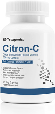 Trexgenics Citron-C Citrus Bioflavonoids-Rosehip-Vit.C Complex-650mg Immunity (60 Caps)(60 No)