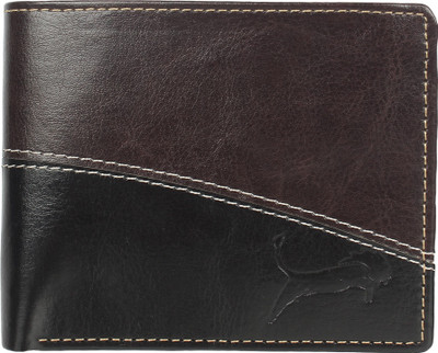 Wildedge Men Black, Brown Artificial Leather, Fabric, Canvas Wallet(5 Card Slots)