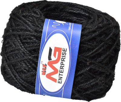 MGE Black Jute Twine Ball Colour Exclusive Twine Ball Threads String Rope 3 Ply 100 m for Creative Decoration